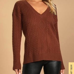 NWT Lulu’s size XS chocolate sweater